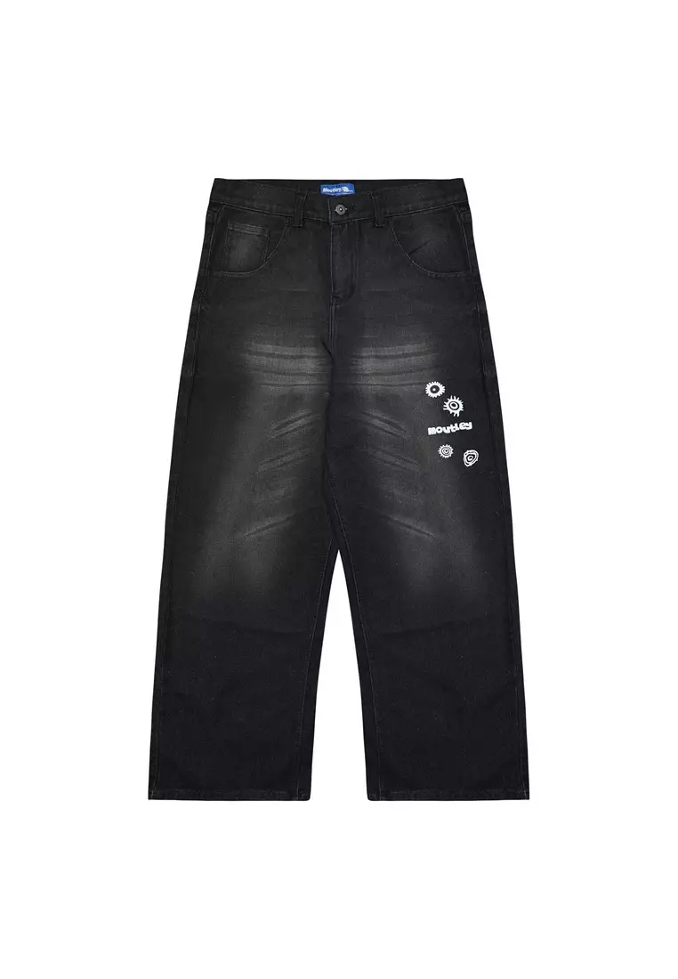 Moutley Men's Long Denim Pants Loose Fit Jeans Glass OL-C020125