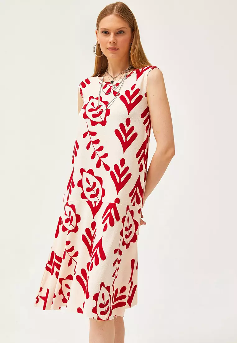 Printed Midi Dress