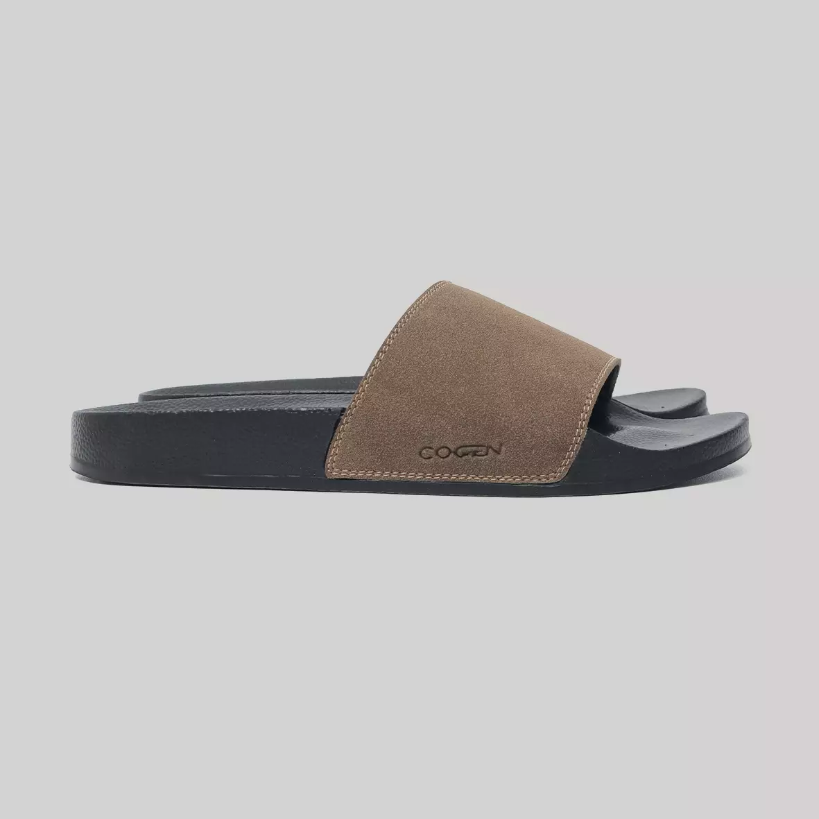Marhadi Sendal Selop Cogen Sandal Slide Pria Nyaman Suede - Finest Olive