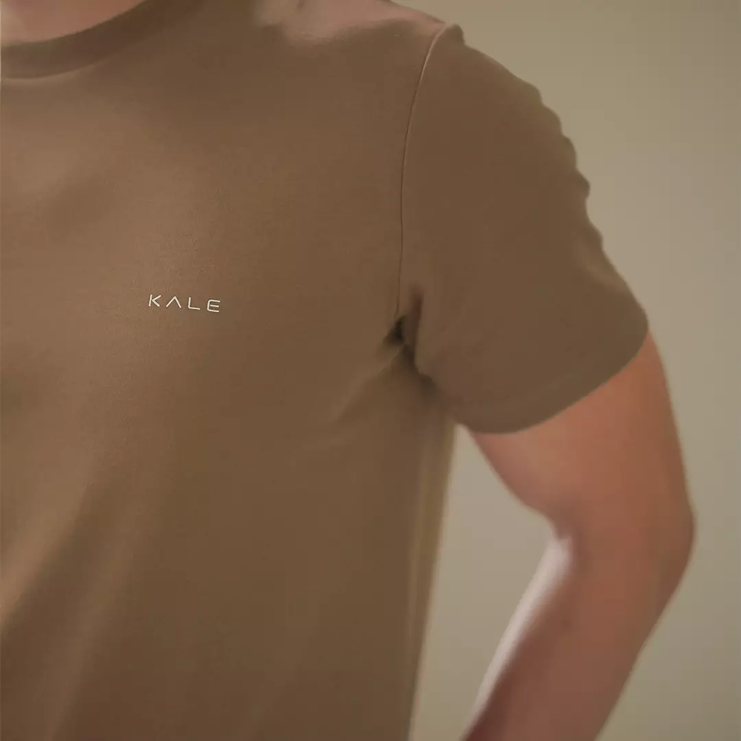 Kale JUNO BROWN/ Cotton Cloudy / Atasan Kaos Pria / Kaos Basic Pria