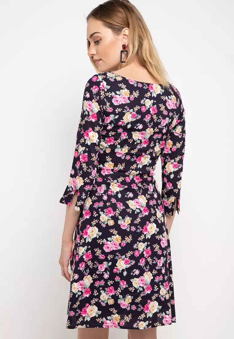 Sophistix Maddie Dress In Navy Print