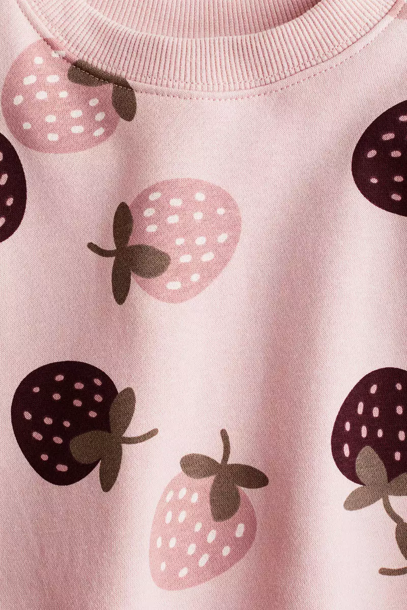 Printed brushed-inside sweatshirt