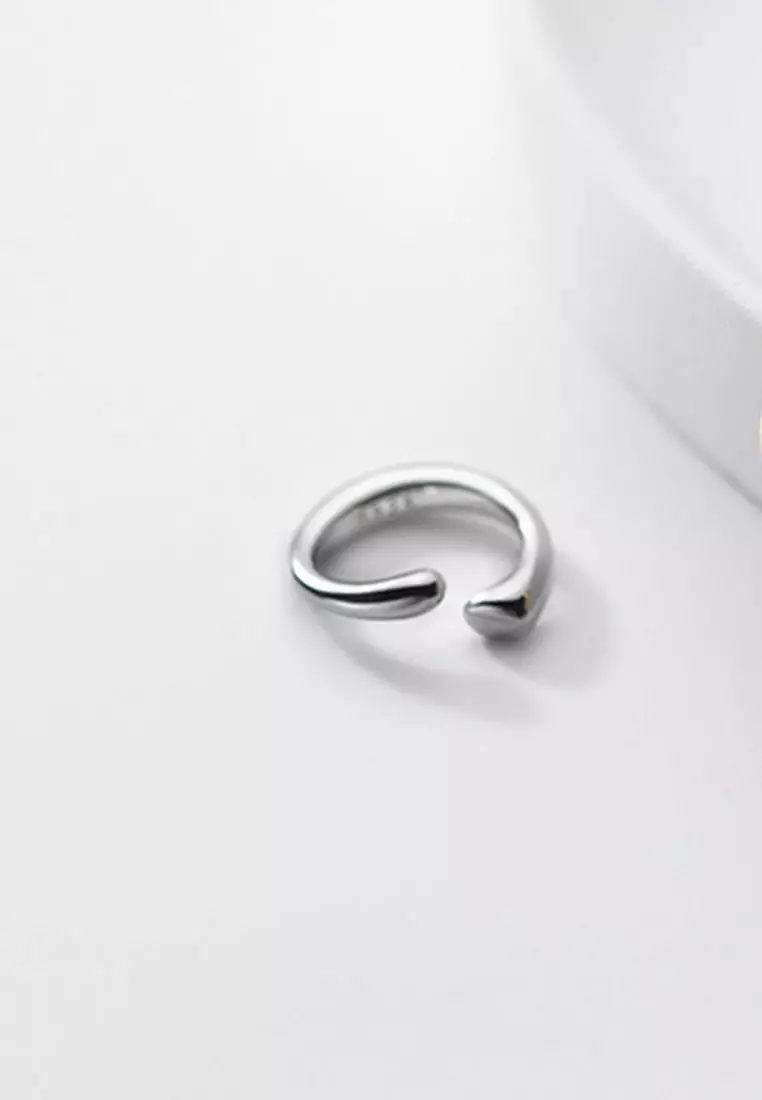 HAPPY FRIDAYS 925 Silver Curvy Shape Ear Cuff (Single Piece) JW AR ...