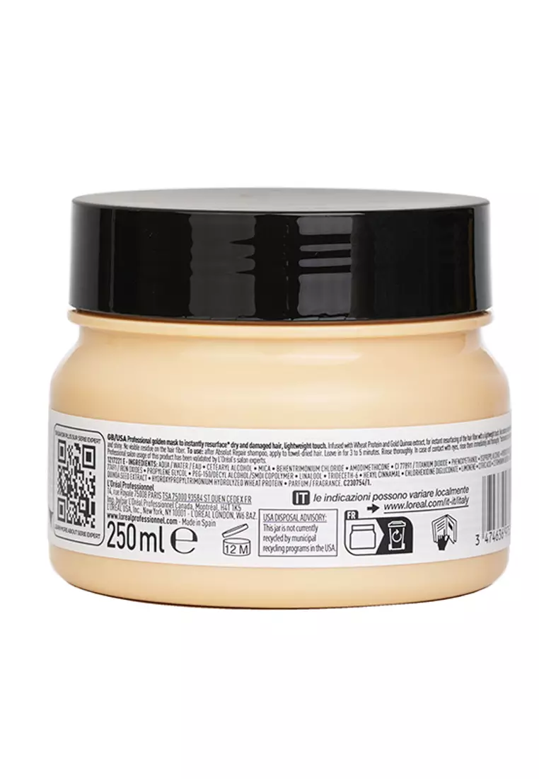 L'ORÉAL - Serie Expert Absolut Repair Golden Protein + Gold Quinoa Professional Mask 250ml