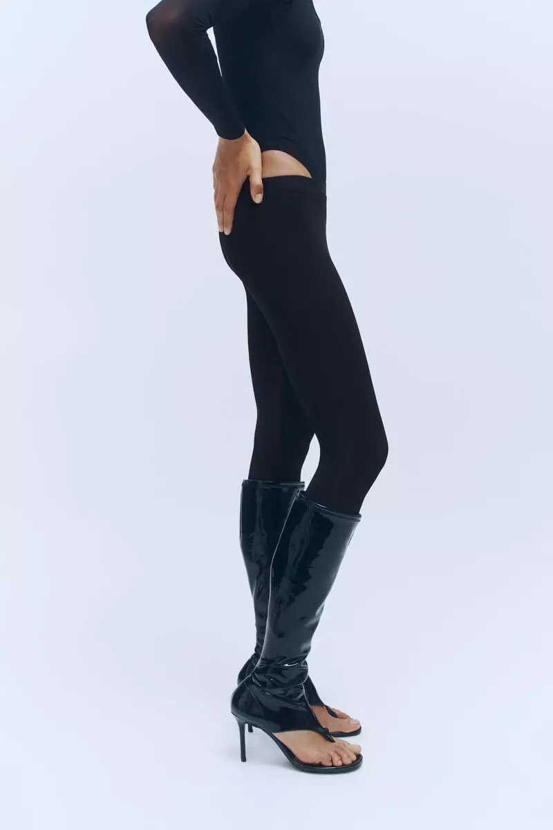 Sheer stirrup leggings
