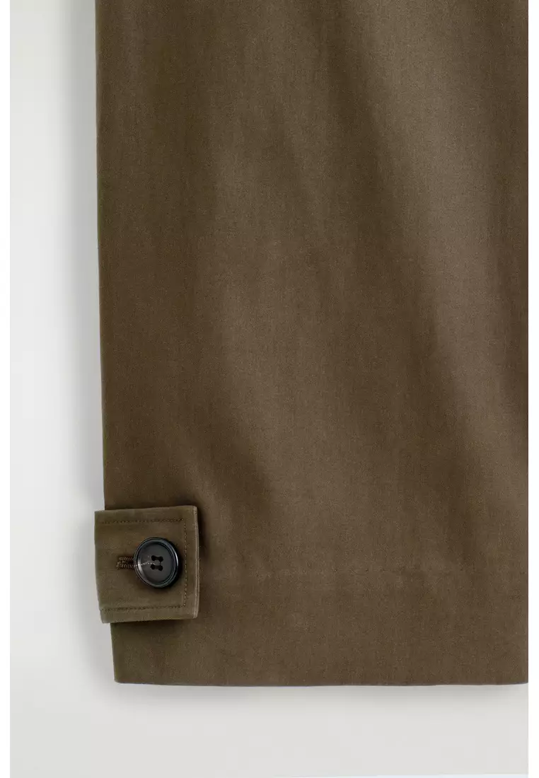 BARREL-LEG COTTON UTILITY TROUSERS