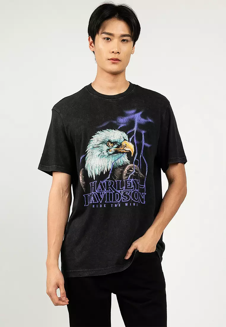 トップス 1170 Harley SOARING HIGH Eagle Tee Black Buy Harley-Davidson Harley-Davidson® Lightning Eagle Tee 2026