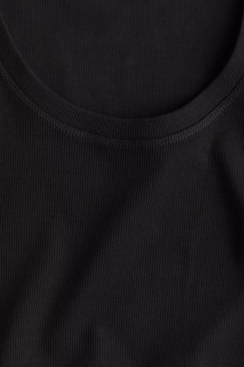 Cropped ribbed vest top