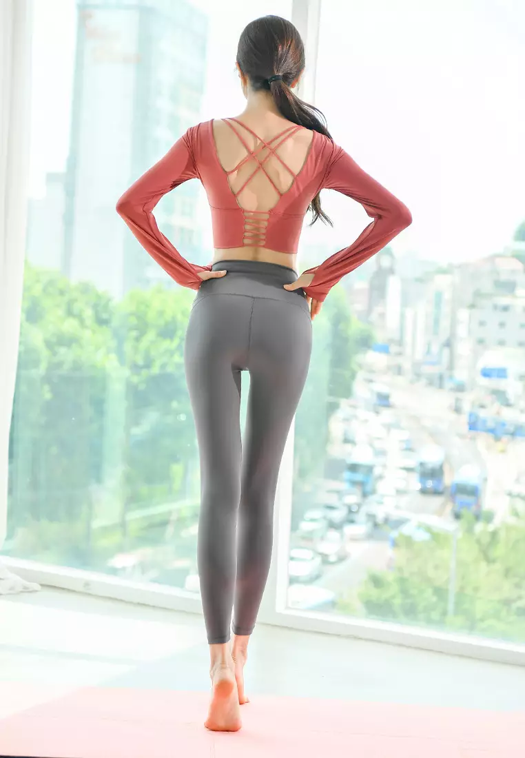 (3PCS) Quick Dry Running Fitness Yoga Dance Set (Tops+Bra+Bottoms)