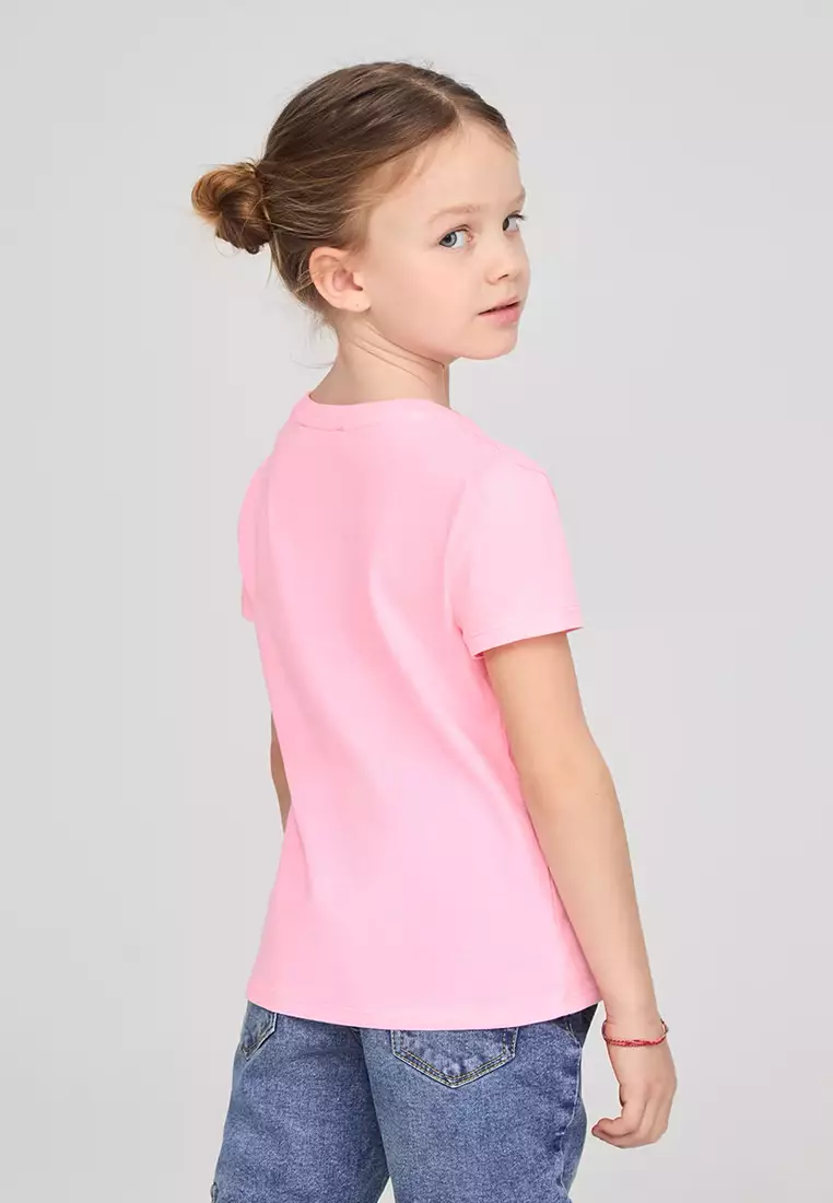Crew Neck Short Sleeve T-Shirt for Girls