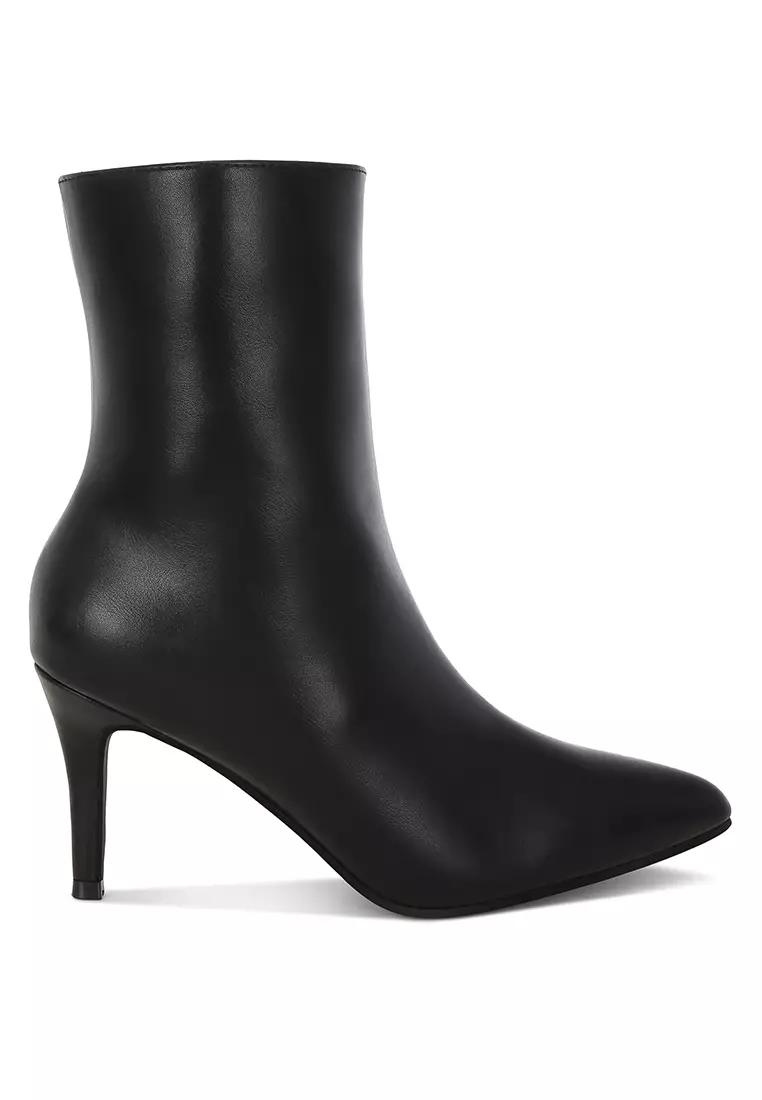 Harness Detail Stiletto Boots in Black