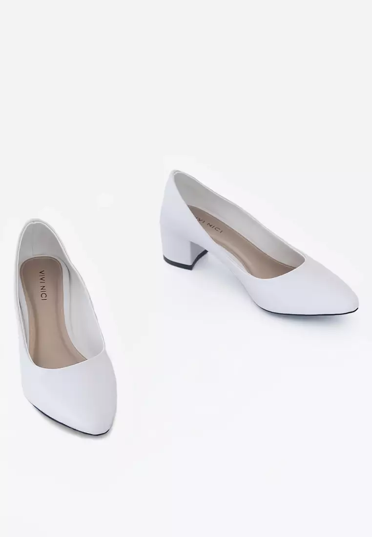 VIVI NICI - Kenici Sepatu Wanita Hak 5 cm Clean White