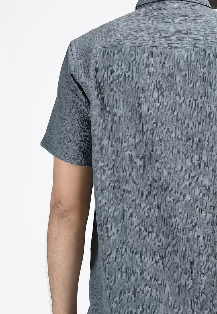 MOC Kemeja Lengan Pendek Pria MAURO-GREY