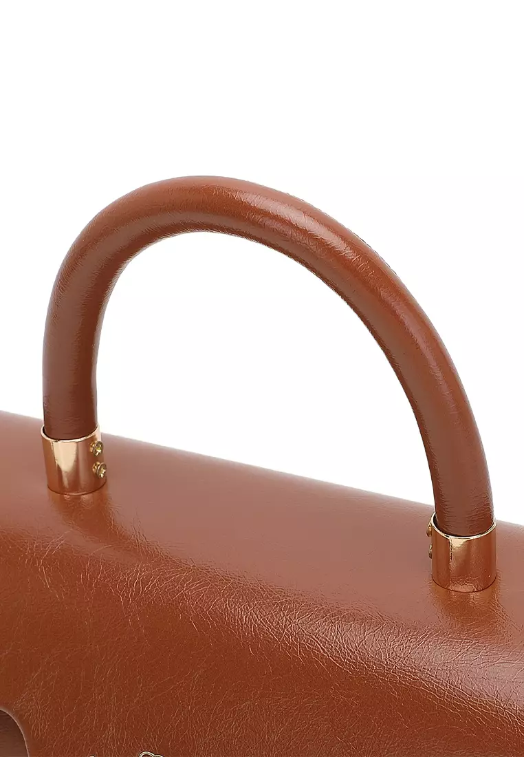 Women's Top Handle Bag / Sling Bag / Crossbody Bag / Shoulder Bag - Brown