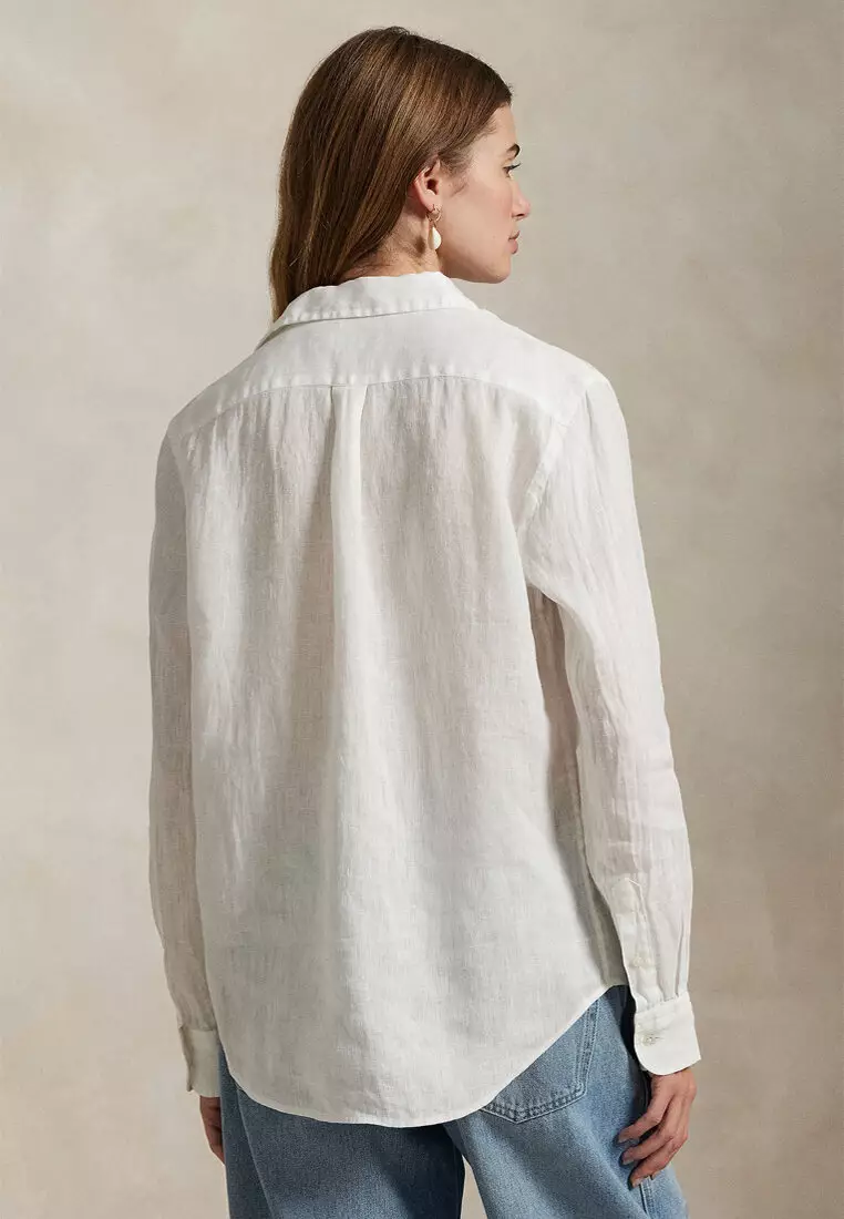 Classic Fit Linen Long Sleeve Shirt