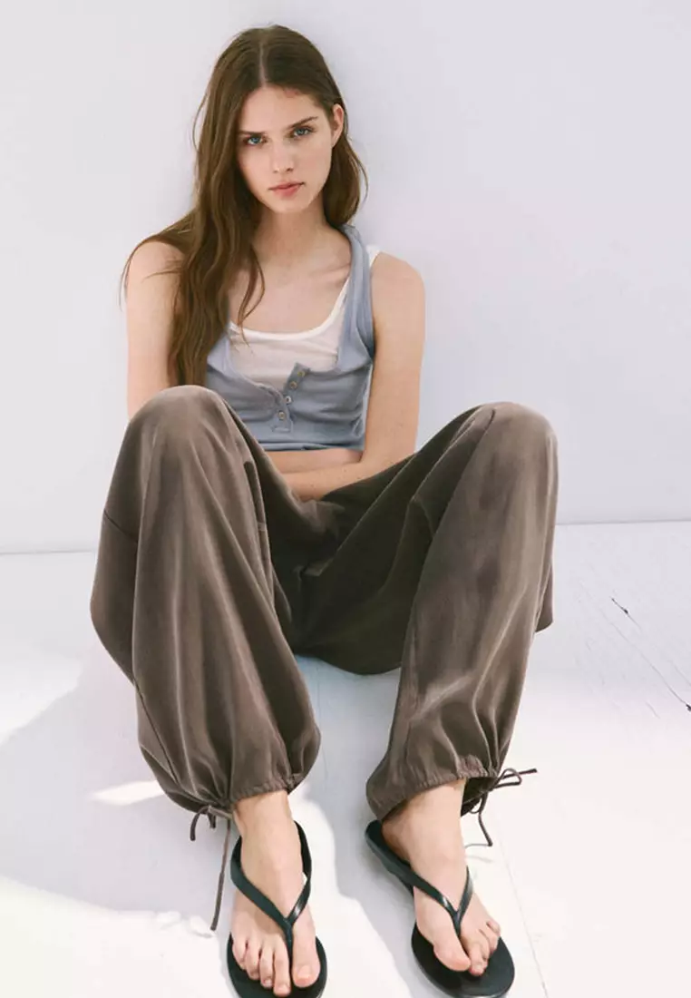 Elastic Waist Harem Pants