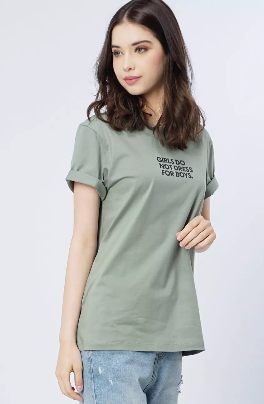 Kaos Wanita Behati Dusty Green