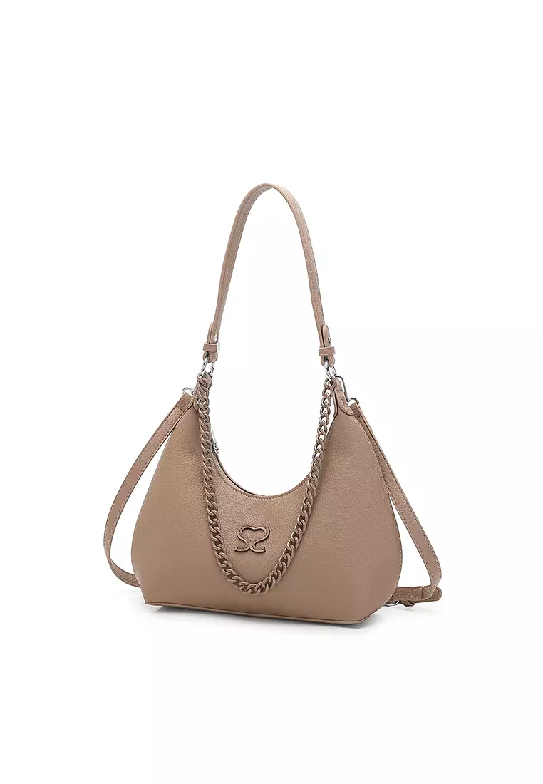 Women's Top Handle Bag / Sling Bag / Crossbody Bag / Shoulder Bag (手拿袋 / 斜孭袋 / 單肩包) - 棕色