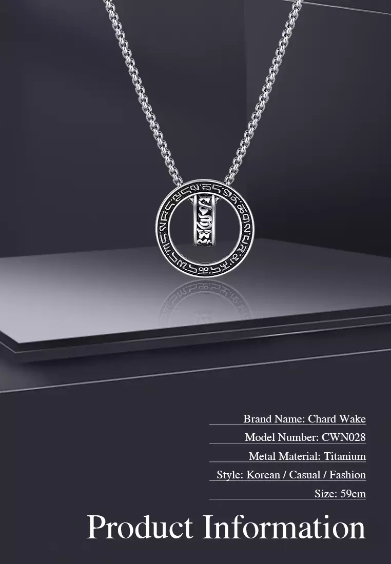 Kalung Pria Original Titanium Vintage Casual Style Anti Pudar Cowok Necklaces