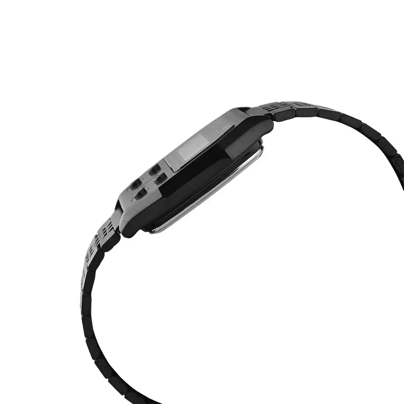 Jam Tangan Unisex Casio General A1100B-1DF Digital Dial Black Stainless Steel Band