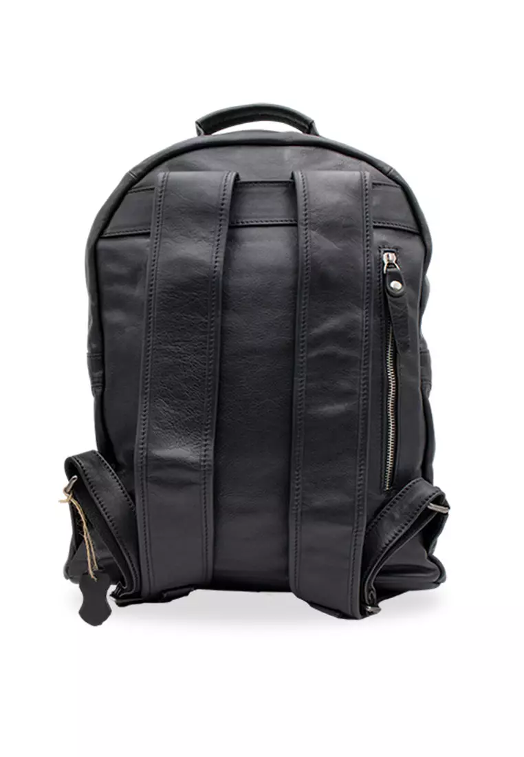 black leather backpack malaysia Emile zipped in signature T leather Marcella" Modern Small Leather Backpack