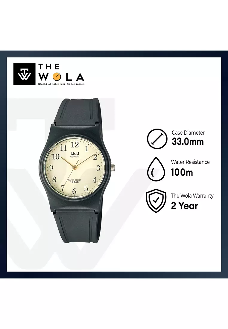 Watch by Citizen VP34J001Y Unisex Analog Watch with Black Rubber Strap