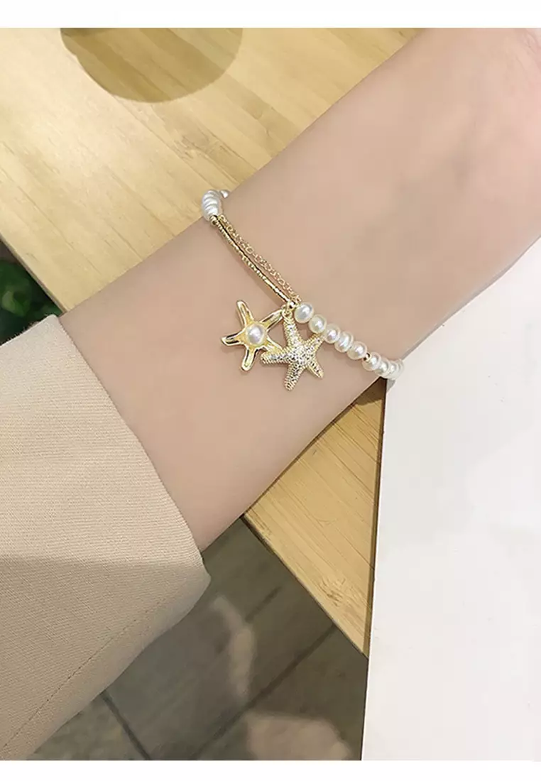 Sea star pearl bracelet hot sale
