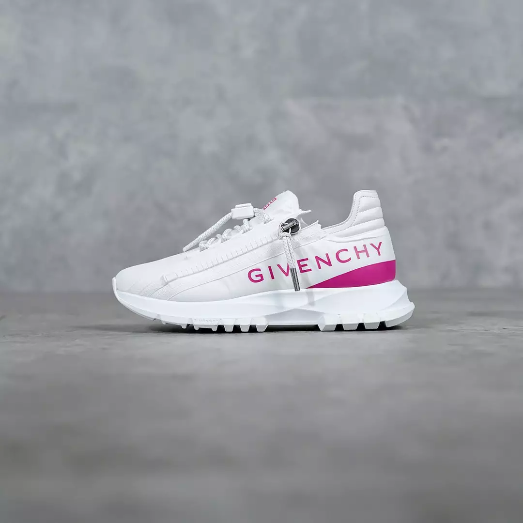 Sepatu GIVENCHY SPECTRE RUNNER PINK IVORY WHITE ZIP SNEAKER 100% ORIGINAL
