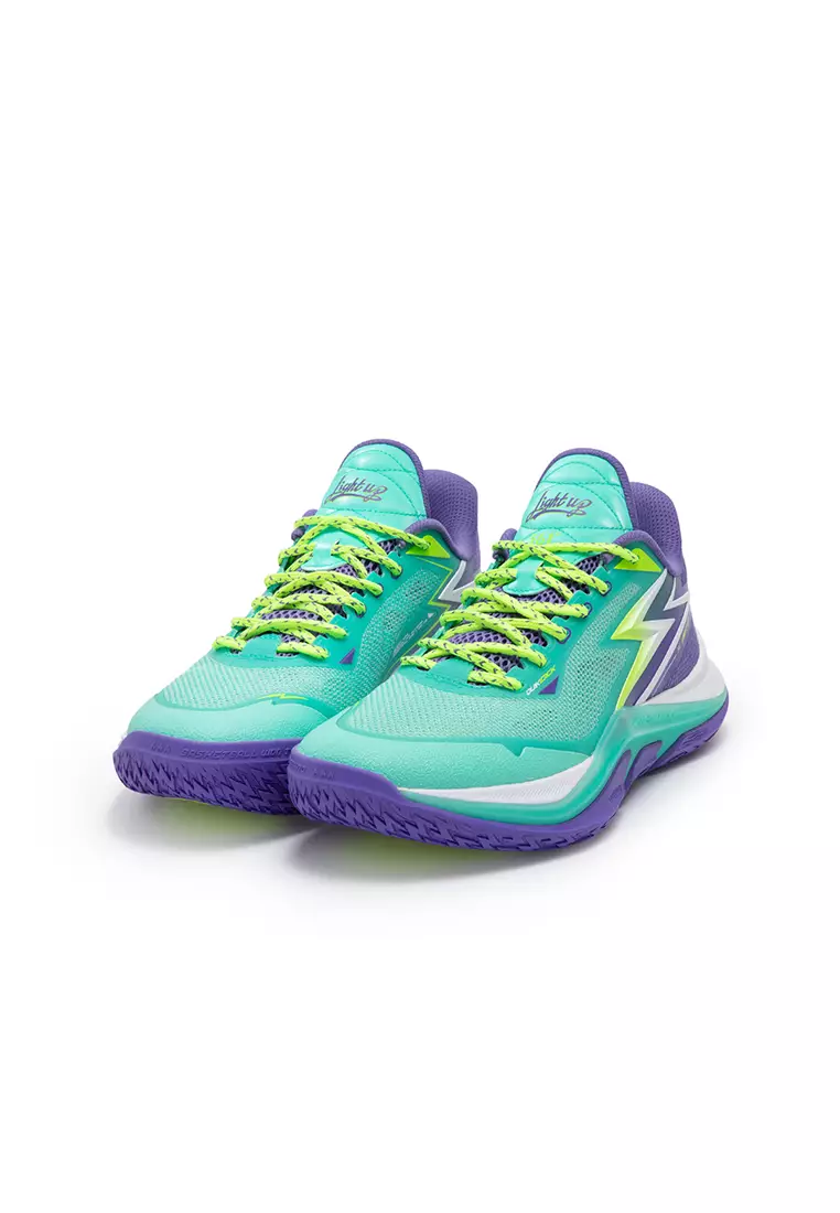 Light Up 1 Men’s Performance Basketball Shoes in Green/Dk.Purple (Light Up)