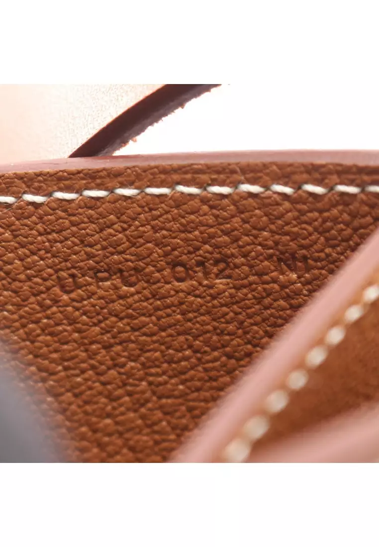 Pre-Loved Hermès perspective Cavaliere 21 gold Shoulder bag Togo Brown silver hardware U stamp