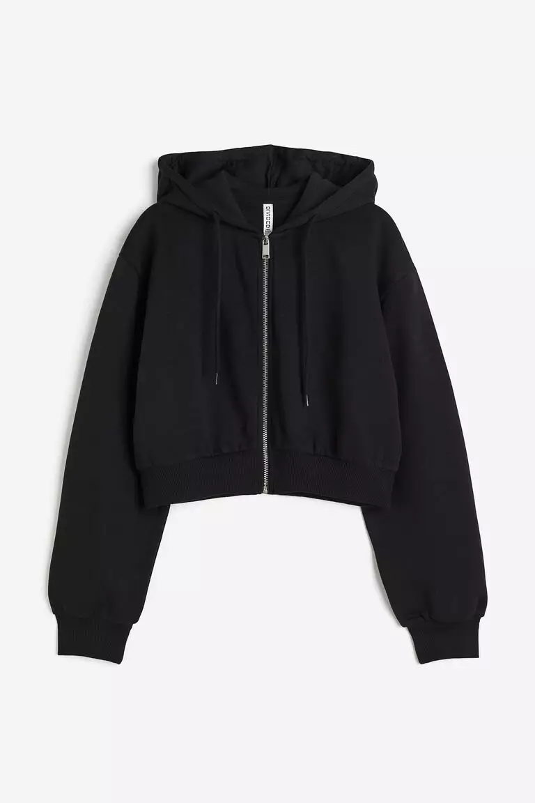 Black Zip Hoodie H&m Black Hoodie Zip-through Hoodie