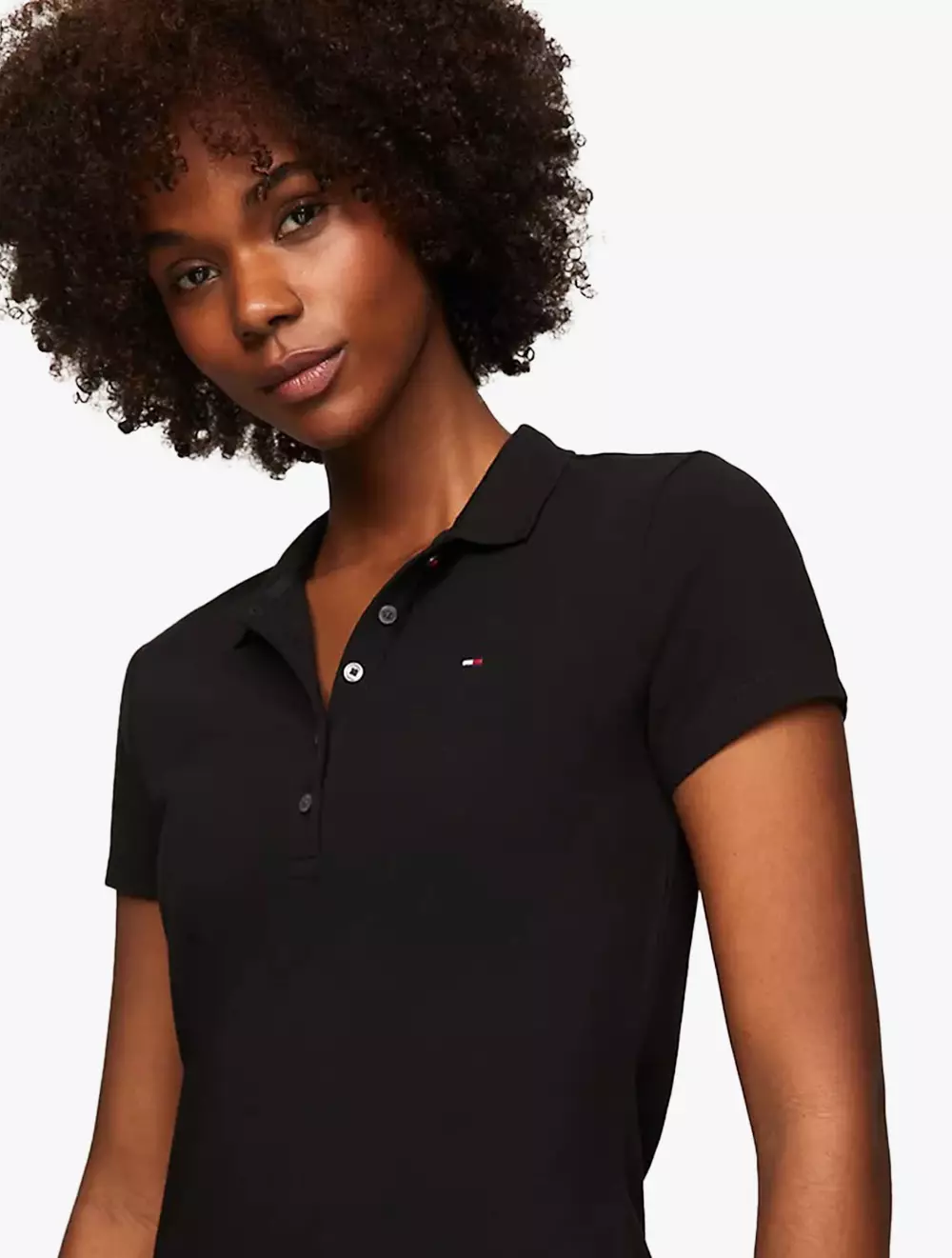 Tommy Hilfiger - Stretch-Cotton Slim Fit Polo Dress - Black - Black