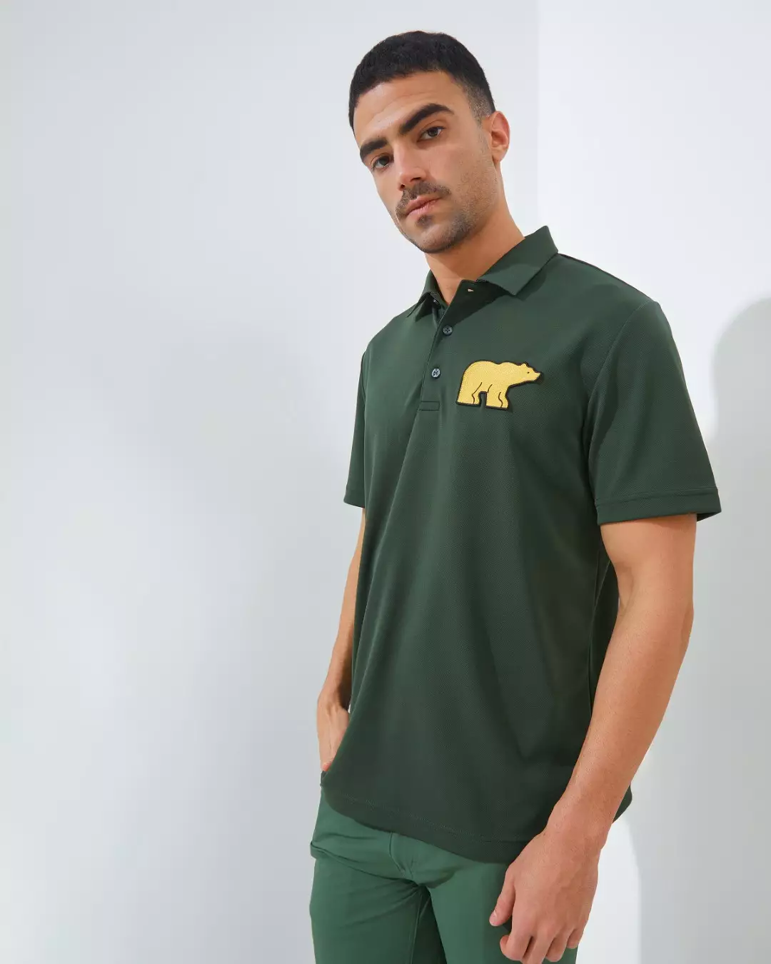 Jack Nicklaus Dorsett Premium Big Bear Polo Olive Shadow Colour Olive Shadow - Fitting Regular