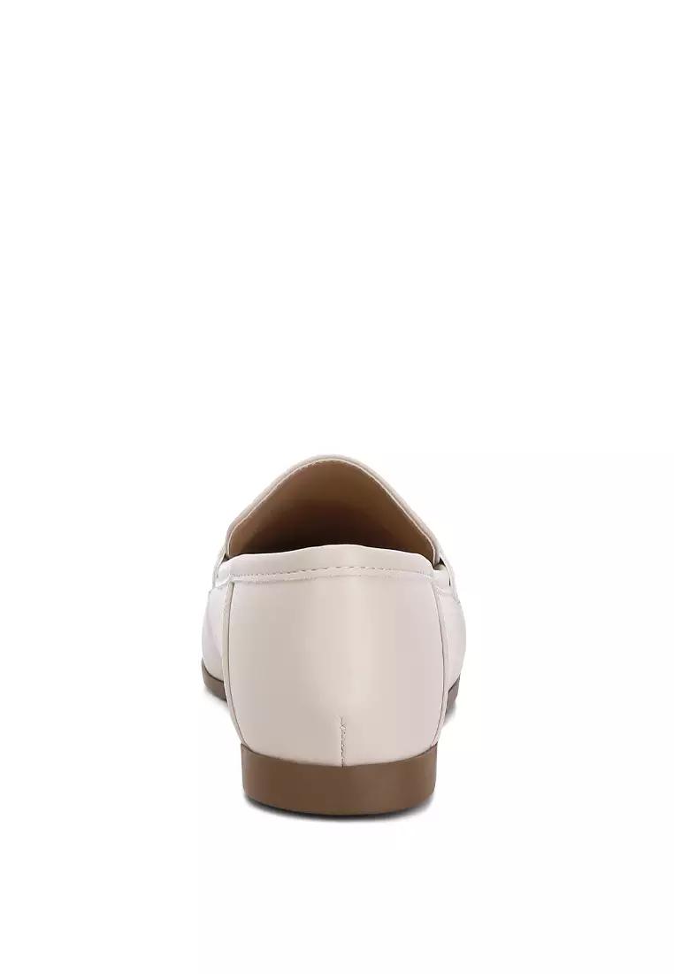 Sepatu Loafer Berhias Horsebit ECRU