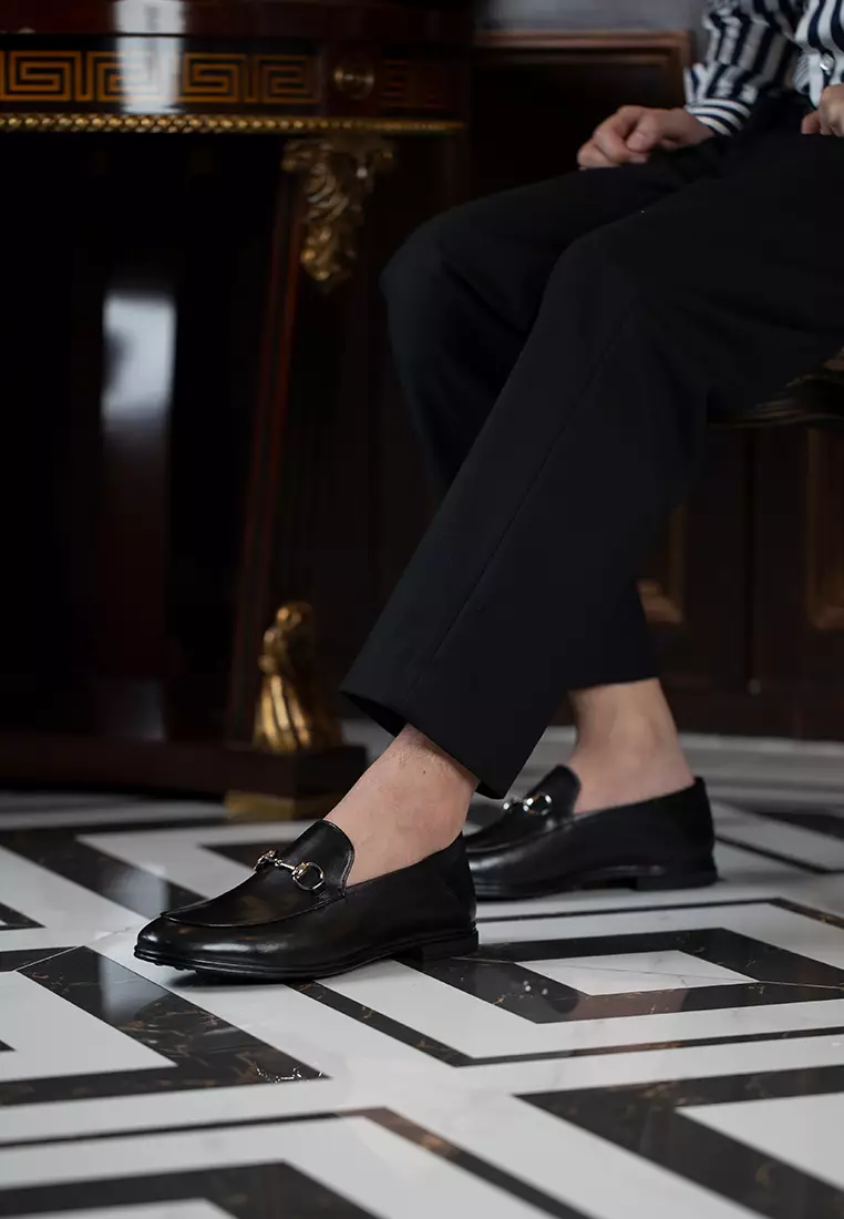 High-end Grain Leather Horsebit Loafers BL658-1