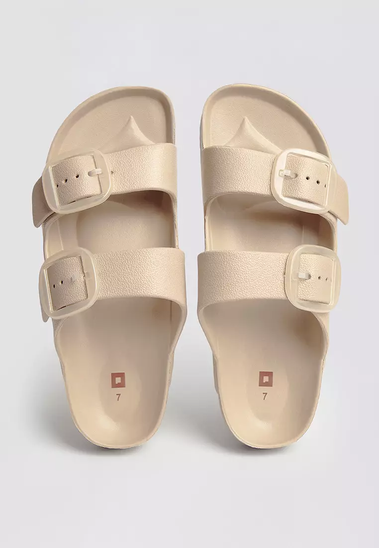 Women's Two Band Rubber Slides
