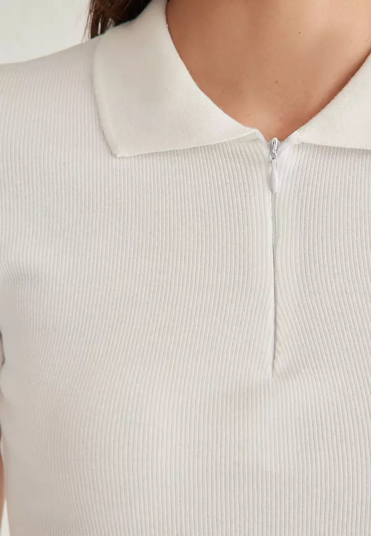 Polo Neck Top