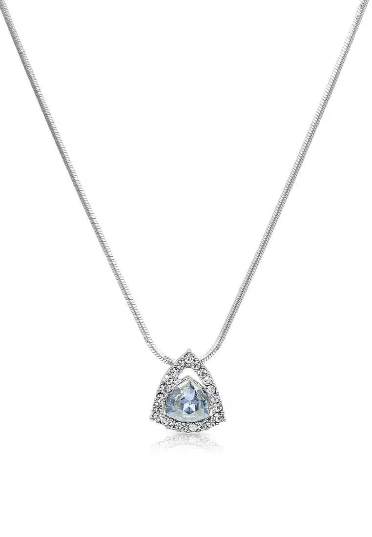 SO SEOUL Genesis Blue Shade Swarovski® Crystal Pendant Chain Necklace