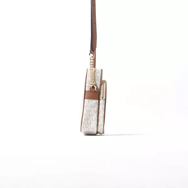 Tas MICHAEL KORS MK MONOGRAM WHITE CAMEL SLING BAG 100% ORIGINAL