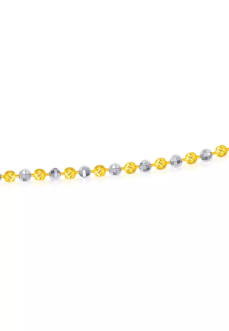 916/22K Gold Ball Bead Chain Necklace R014 (3.00MM, 45CM)