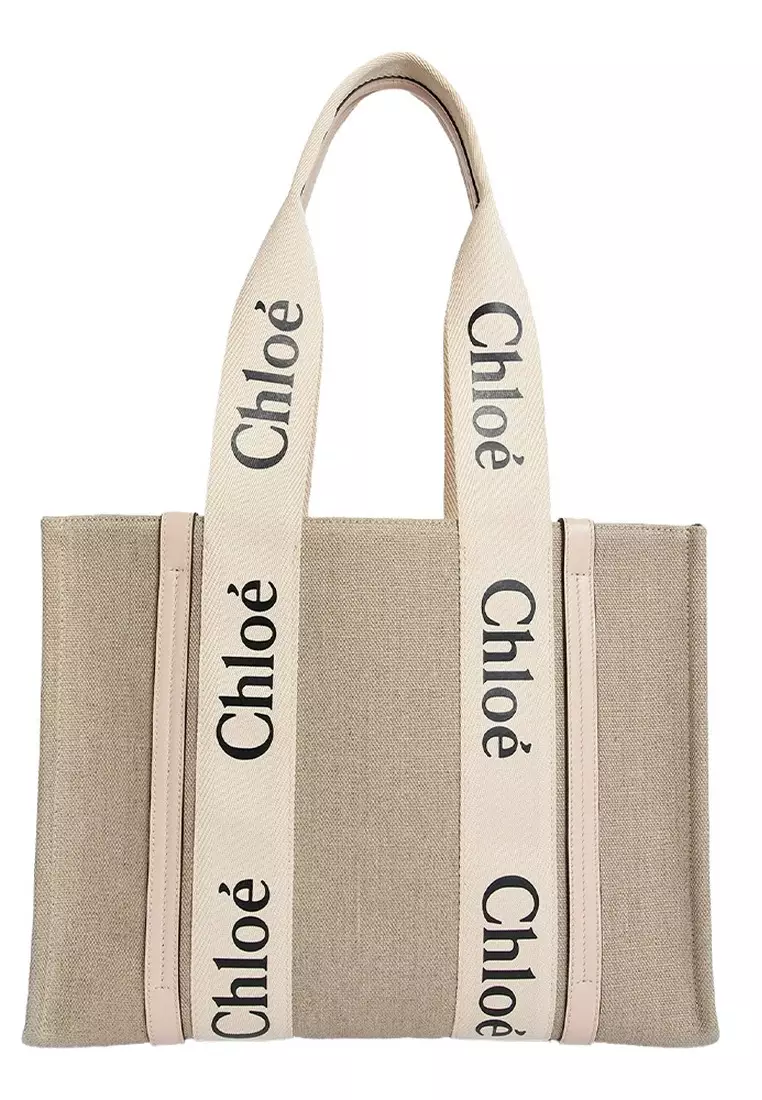 Buy Chloé Chloe Medium Woody Tote Bag in Cement Pink 2023 Online ...