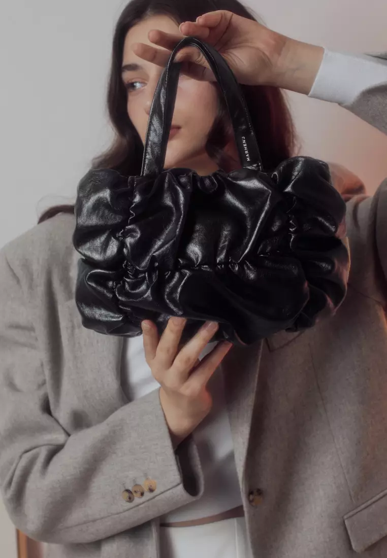 POPCORN JAZZ Nylon Crossbody Bag Black