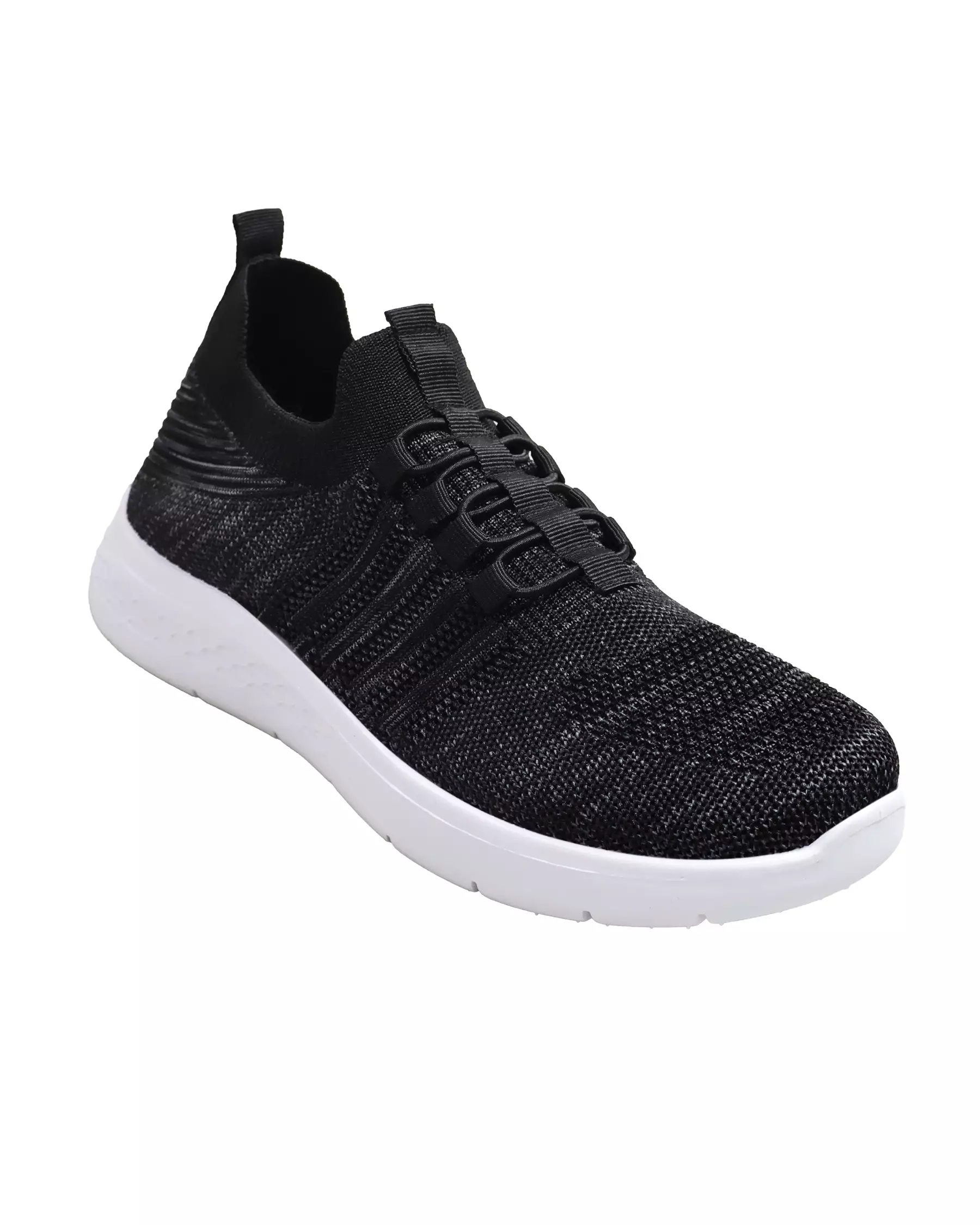 Dr. Kevin Sepatu Sport Pria Men Sneakers Sepatu Sekolah Hitam Flyknit Tali 889-107