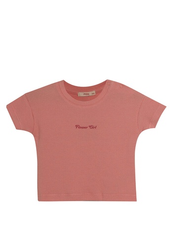 FOX Kids & Baby pink Smoke Pink Short Sleeves Cropped Tee A84E9KA245ADEBGS_1