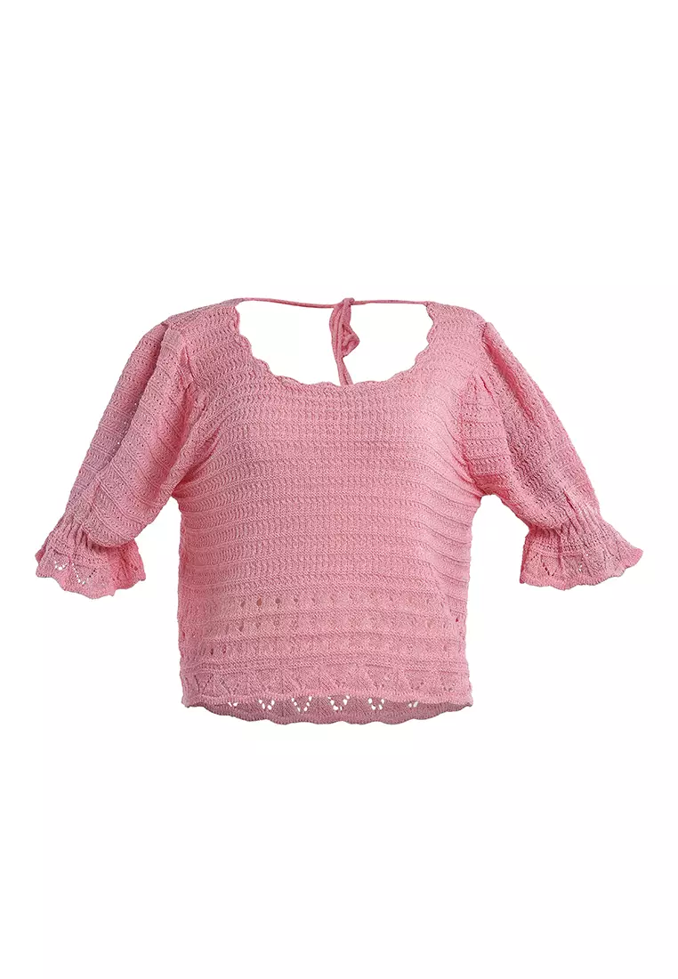 Pink Classic Short-Sleeved Top