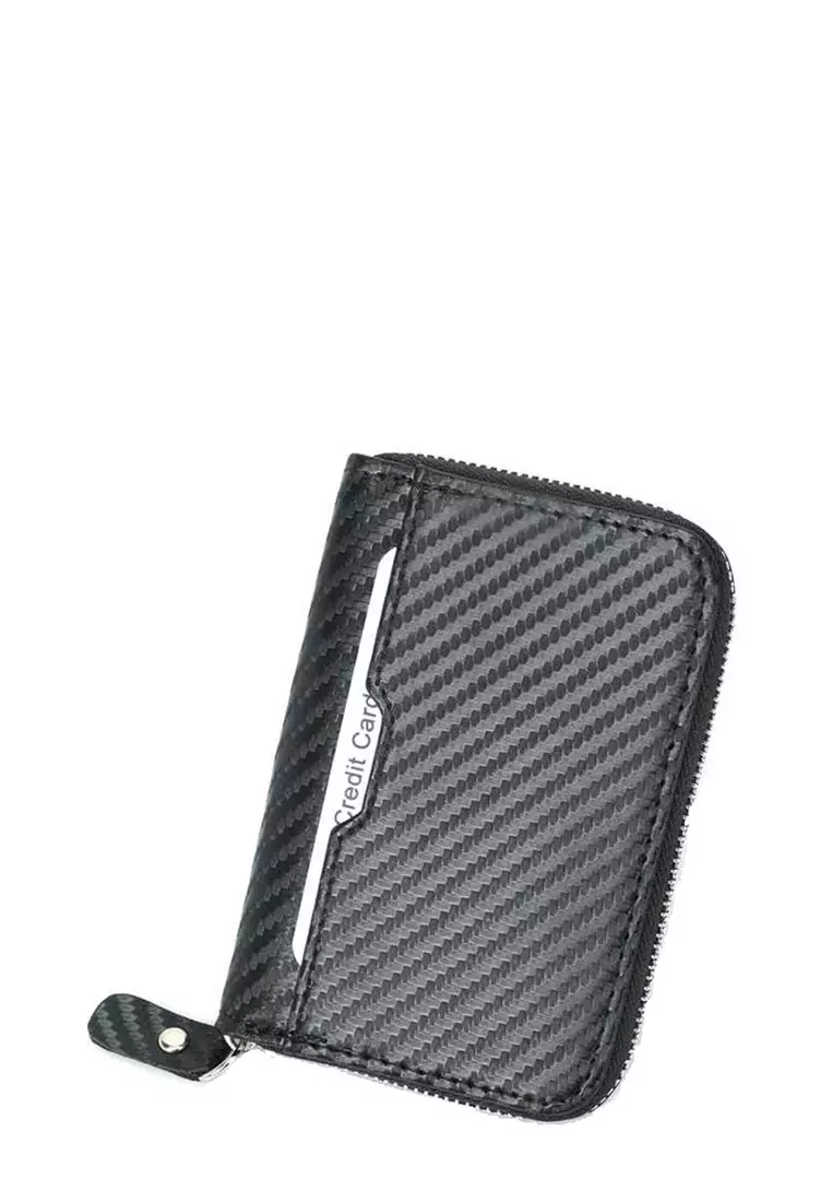 Zackly Dompet Kartu Anti RFID Universal Card Size Material Leather Kulit ORIGINAL - Black