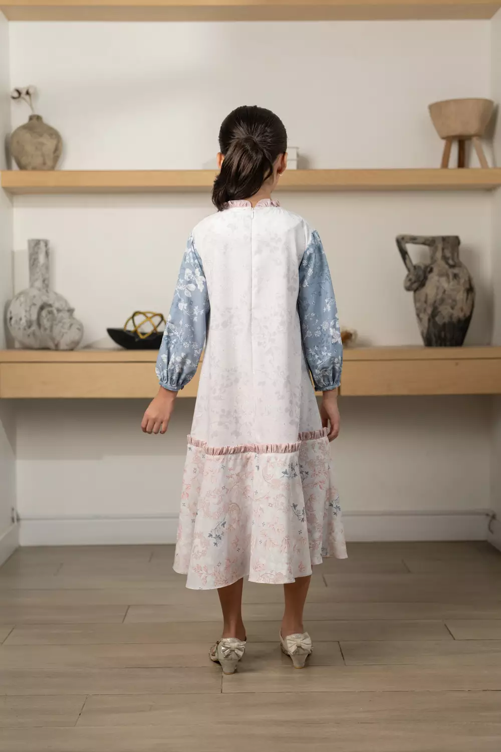 Klamby - Siara Dress Girl Silk Grey