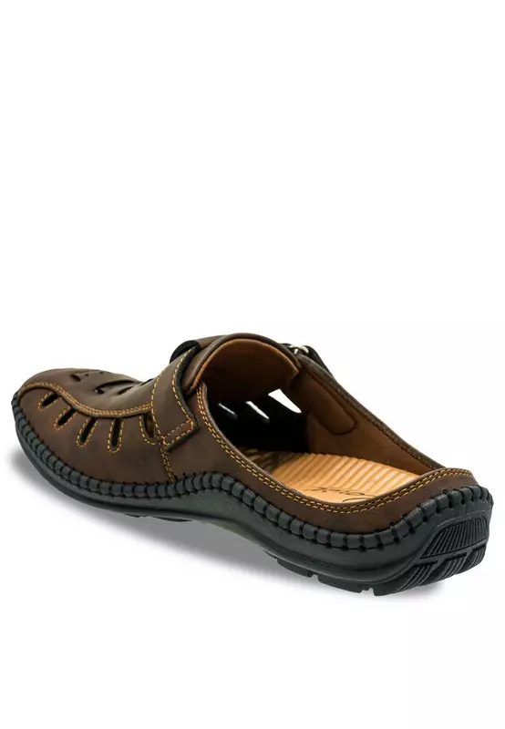 Faux Suede Velcro Fasten Casual Sandals