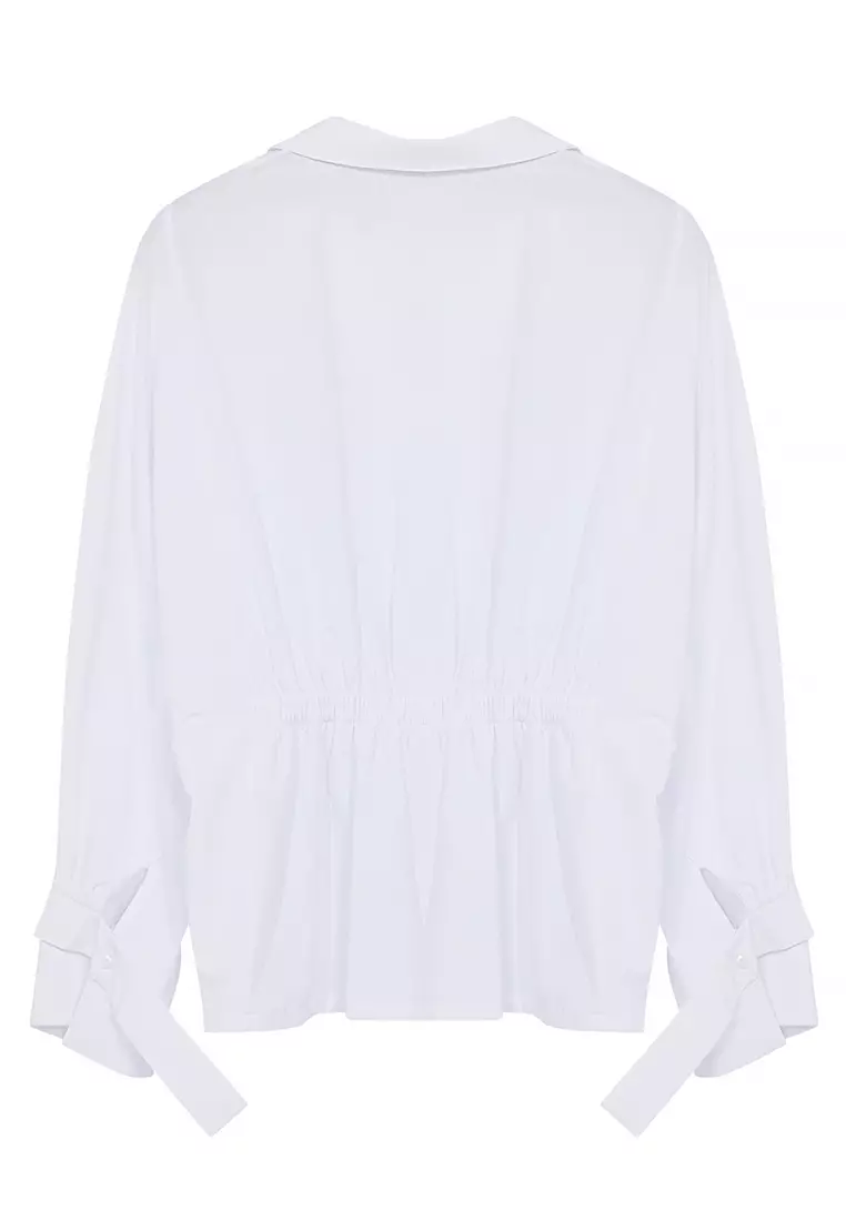 Plus Size Gathered Back Blouse