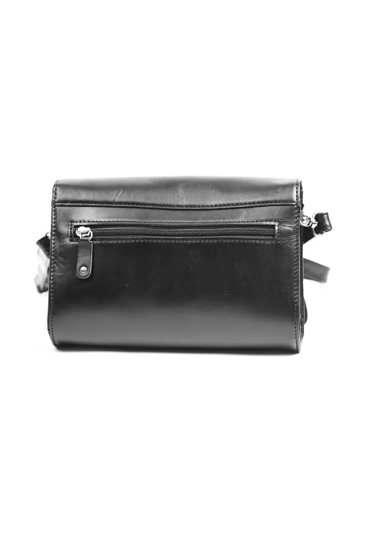 Buy Oxhide Oxhide Leather Black Sling Bag 2023 Online | ZALORA Singapore